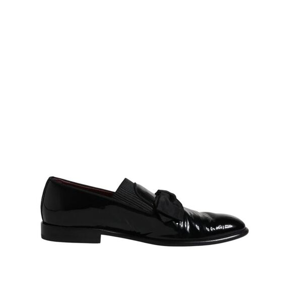 Dolce & Gabbana Black Leather Loafers Men Formal Dress Men's Shoes (Pre-Owned)